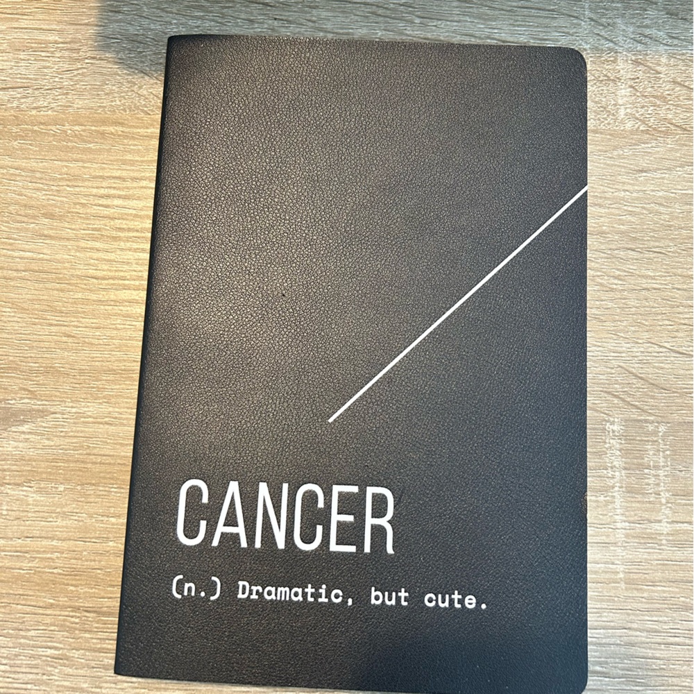 NEW Cancer Zodiac Sign Faux Leather Notebook